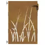 Cancello da Giardino 85x125 cm in Acciaio Corten Design Erba