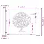 Cancello da Giardino 105x80 cm in Acciaio Corten Design Albero