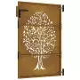 Cancello da Giardino 85x125 cm in Acciaio Corten Design Albero