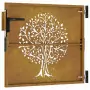 Cancello da Giardino 85x100 cm in Acciaio Corten Design Albero