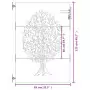 Cancello da Giardino 85x125 cm in Acciaio Corten Design Albero