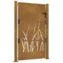 Cancello da Giardino 105x130 cm in Acciaio Corten Design Erba