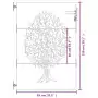 Cancello da Giardino 85x150 cm in Acciaio Corten Design Albero