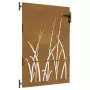 Cancello da Giardino 85x150 cm in Acciaio Corten Design Erba