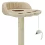 Albero per Gatti con Tiragraffi in Sisal 40 cm Beige e Marrone