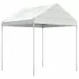 Gazebo con Tetto Bianco 4,46x2,28x2,69 m in Polietilene