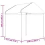 Gazebo con Tetto Bianco 4,46x2,28x2,69 m in Polietilene