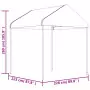 Gazebo con Tetto Bianco 6,69x2,28x2,69 m in Polietilene