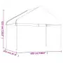 Gazebo con Tetto Bianco 6,69x4,08x3,22 m in Polietilene