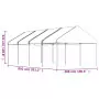 Gazebo con Tetto Bianco 8,92x4,08x3,22 m in Polietilene