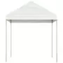 Gazebo con Tetto Bianco 15,61x2,28x2,69 m in Polietilene