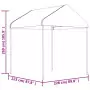 Gazebo con Tetto Bianco 15,61x2,28x2,69 m in Polietilene