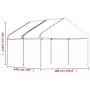 Gazebo con Tetto Bianco 4,46x4,08x3,22 m in Polietilene