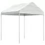 Gazebo con Tetto Bianco 13,38x2,28x2,69 m in Polietilene