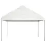 Gazebo con Tetto Bianco 15,61x4,08x3,22 m in Polietilene