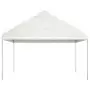 Gazebo con Tetto Bianco 17,84x4,08x3,22 m in Polietilene