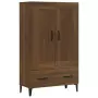 Credenza Rovere Marrone 70x31x115 cm in Legno Multistrato