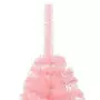 Albero di Natale Artificiale a Metà con Supporto Rosa 210cm PVC