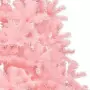 Albero di Natale Artificiale a Metà con Supporto Rosa 210cm PVC