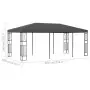 Gazebo 3x6 m Antracite in Tessuto