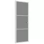 Porta Interna 76x201,5 cm Bianca in Vetro ESG e Alluminio
