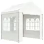 Gazebo con Tetto Bianco 2,28x2,23x2,69 m in Polietilene