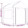 Gazebo con Tetto Bianco 2,28x2,23x2,69 m in Polietilene