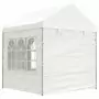 Gazebo con Tetto Bianco 6,69x2,28x2,69 m in Polietilene