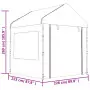 Gazebo con Tetto Bianco 6,69x2,28x2,69 m in Polietilene