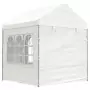 Gazebo con Tetto Bianco 4,46x2,28x2,69 m in Polietilene