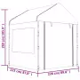 Gazebo con Tetto Bianco 4,46x2,28x2,69 m in Polietilene