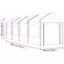 Gazebo con Tetto Bianco 8,92x2,28x2,69 m in Polietilene