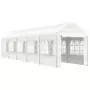 Gazebo con Tetto Bianco 11,15x2,28x2,69 m in Polietilene