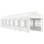 Gazebo con Tetto Bianco 13,38x2,28x2,69 m in Polietilene