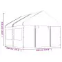 Gazebo con Tetto Bianco 4,46x4,08x3,22 m in Polietilene