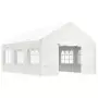 Gazebo con Tetto Bianco 6,69x4,08x3,22 m in Polietilene