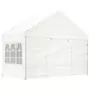 Gazebo con Tetto Bianco 6,69x4,08x3,22 m in Polietilene