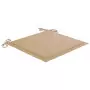 Cuscini per Sedie da Giardino 4 pz Beige 50x50x3 cm in Tessuto