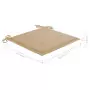 Cuscini per Sedie da Giardino 4 pz Beige 50x50x3 cm in Tessuto