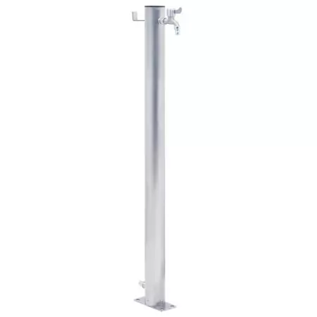 Colonna d'Acqua da Giardino 60 cm Acciaio Inox Rotonda