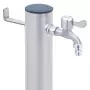 Colonna d'Acqua da Giardino 80 cm Acciaio Inox Rotonda