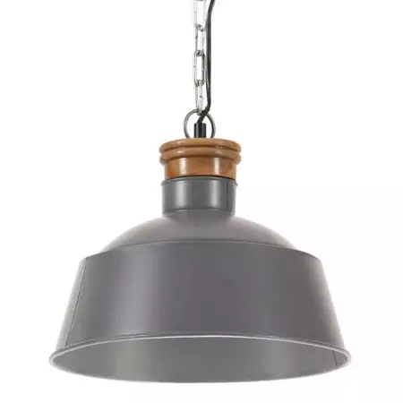 Lampada a Sospensione Industriale 32 cm Grigia E27