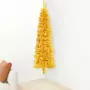 Albero Natale Artificiale Sottile a Metà con Supporto Oro 180cm