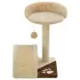 Albero per Gatti con Tiragraffi in Sisal 40cm Beige e Marrone