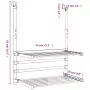 Stendino per Balcone 54x25x42 cm in Alluminio