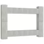 Set Porta TV 10 pz Grigio Cemento in Truciolato