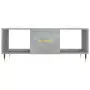 Tavolino Salotto Grigio Cemento 102x50x40 cm Legno Multistrato