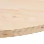 Piano Tavolo 80x40x2,5 cm in Legno Massello di Pino Ovale