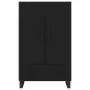 Credenza Nera 69,5x31x115 cm in Legno Multistrato