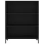 Libreria Nera 69,5x32,5x90 cm in Legno Multistrato